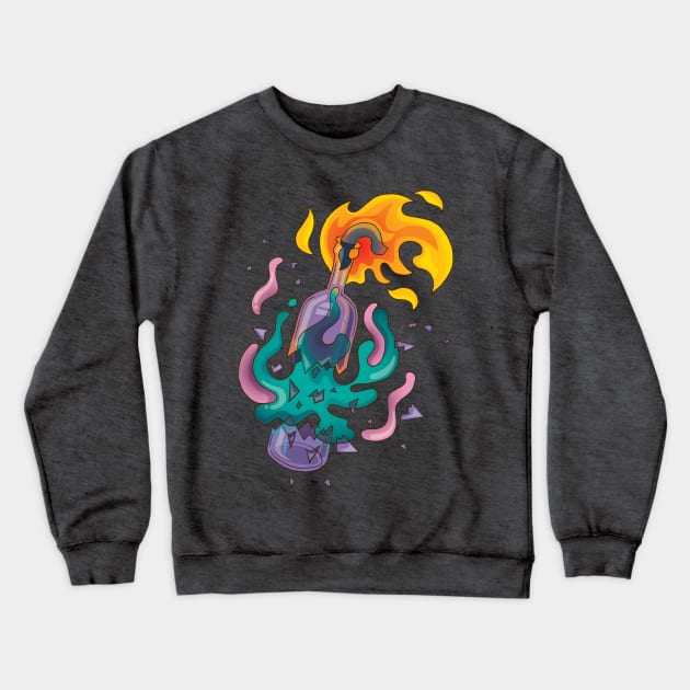 Molotov Cocktail Crewneck Sweatshirt by mobiiart